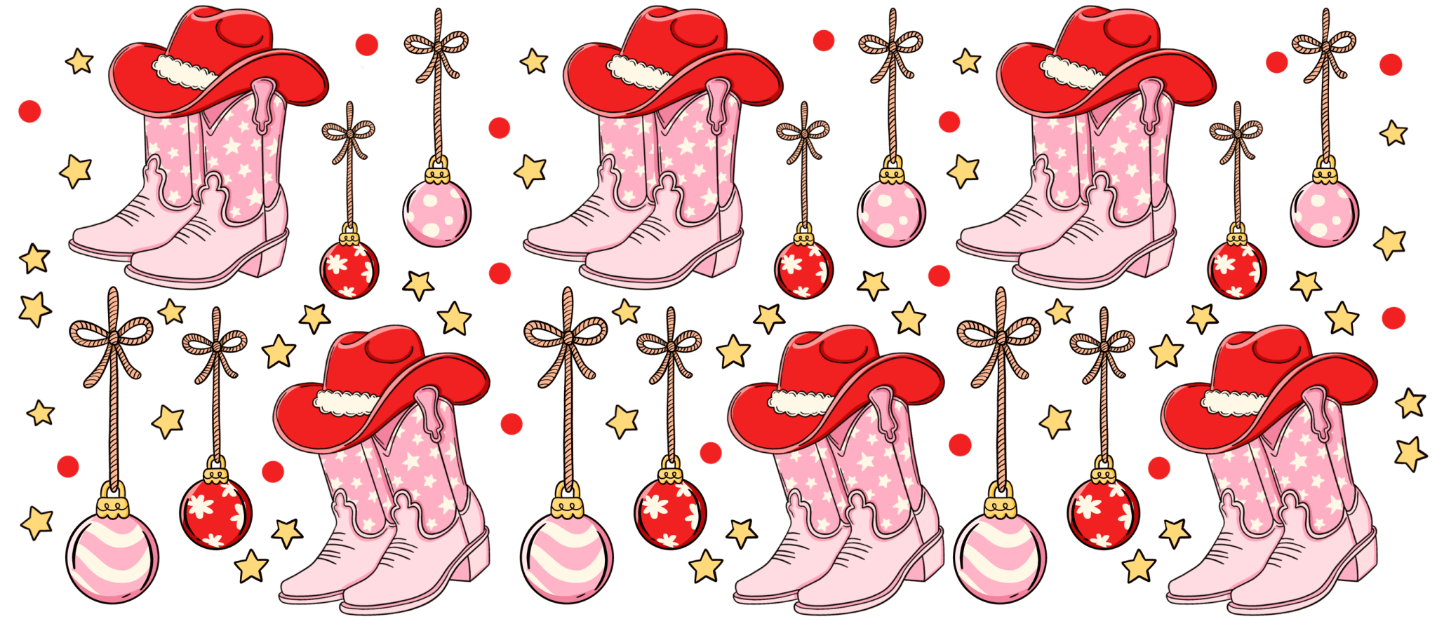 UV86 - Howdy Christmas UV DTF Cup Wrap - My Vinyl Craft