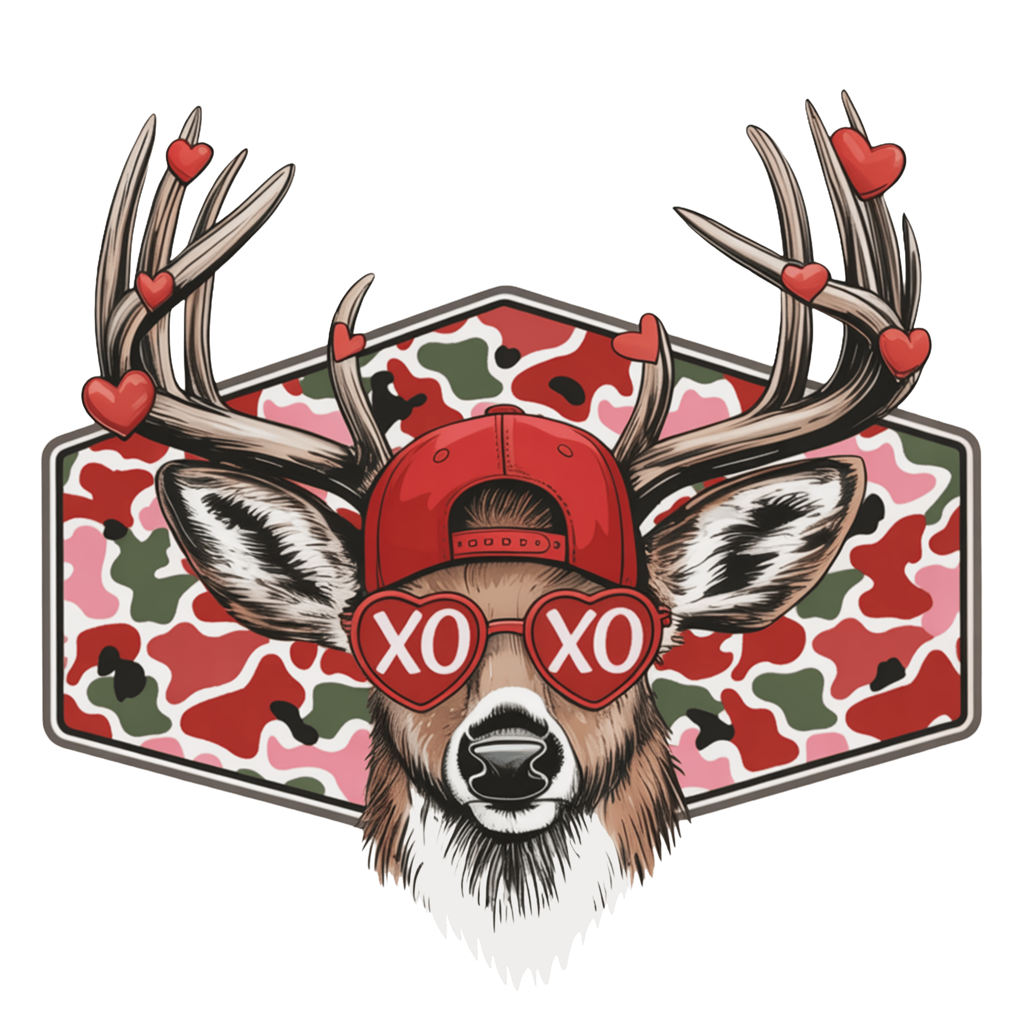VA27 - XOXO Deer DTF Transfer - My Vinyl Craft