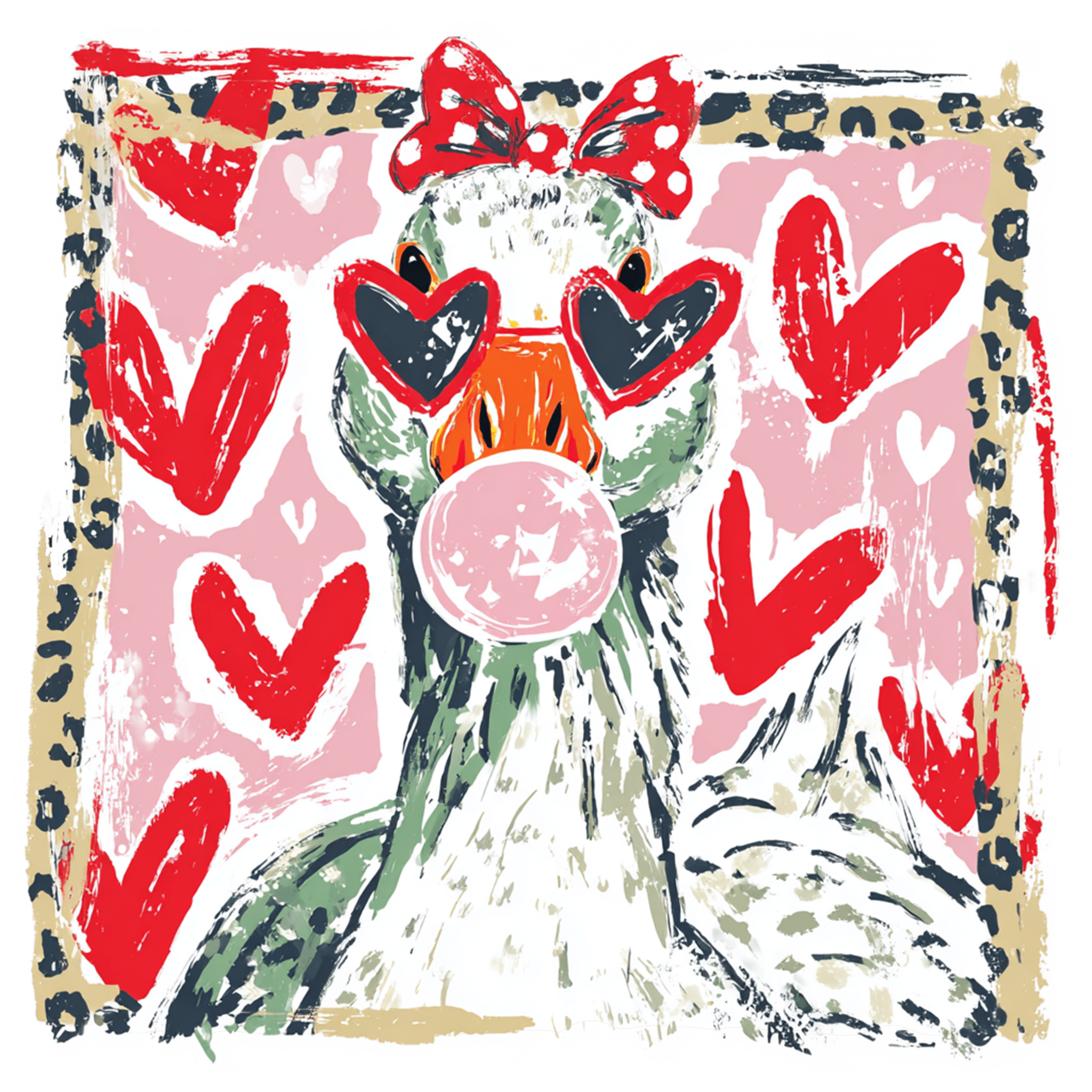 VA31 - Leopard Goose DTF Transfer - My Vinyl Craft