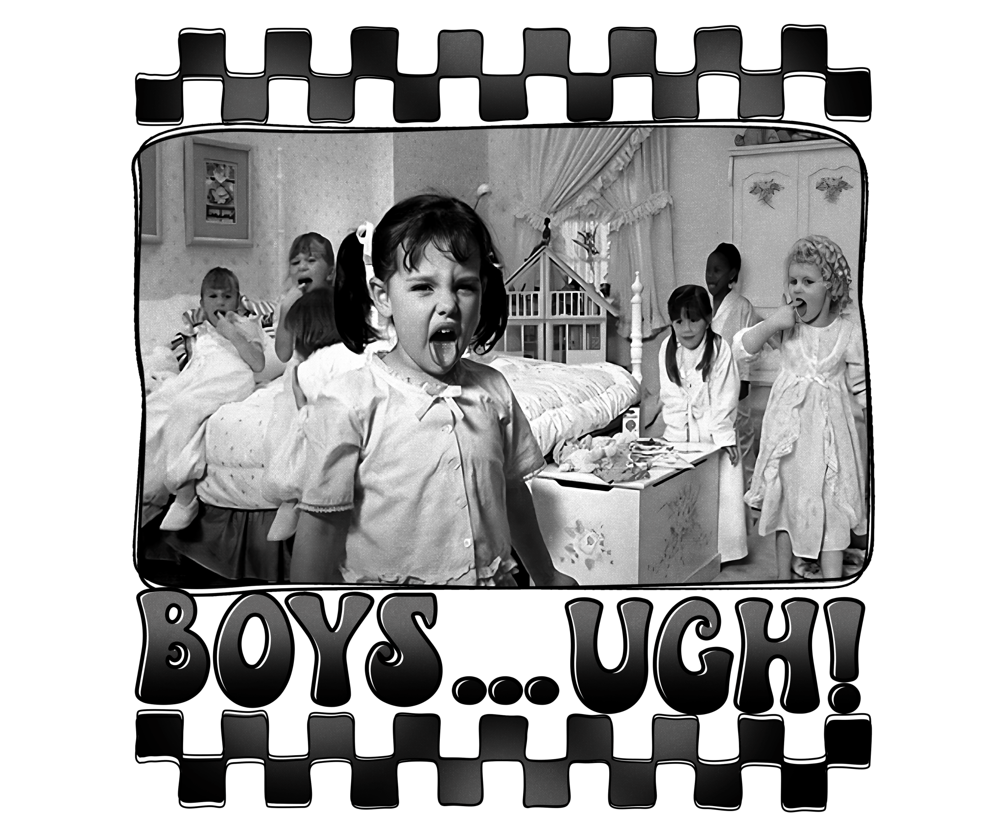 VA32 - Boys UGH B&W DTF Transfer DTF Transfer - My Vinyl Craft