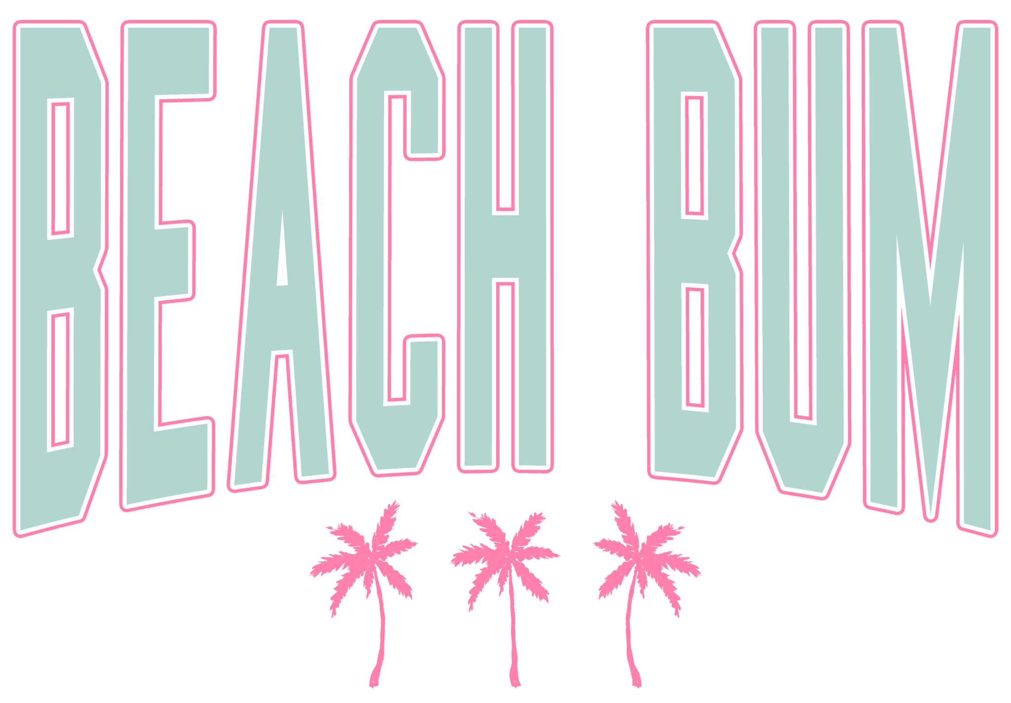 VC2 - Beach Bum DTF Transfer - My Vinyl Craft