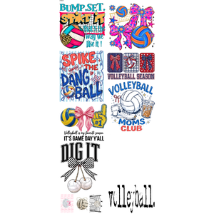 Volleyball Pre - Made Gangsheet DTF Transfer - My Vinyl Craft