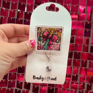 Watercolor Cross Badge Reel - My Vinyl Craft