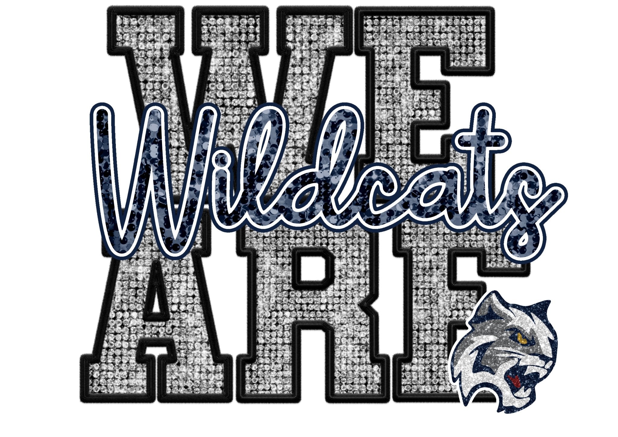 We are Wildcats Sequins DTF Transfer - My Vinyl Craft
