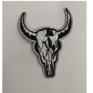 Western Skull Iron On Patch - My Vinyl Craft