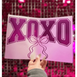 XOXO Bow Pff HTV Transfer **PRE - ORDER** - My Vinyl Craft