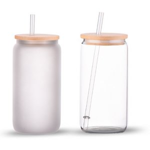 16 oz glass cups with lids 16oz. Glass Can Cup with lid