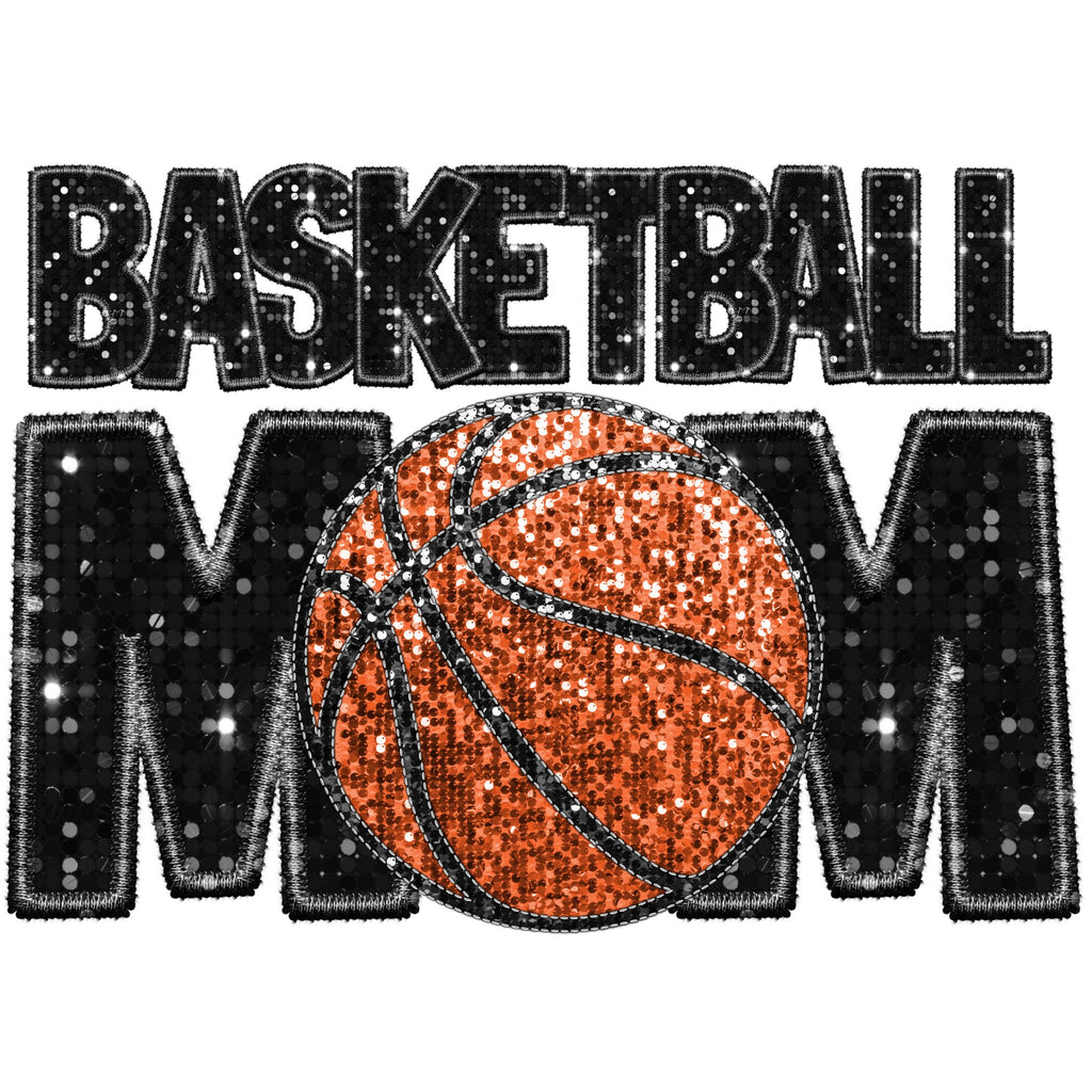 Basketball Mom Sequins DTF Transfer - My Vinyl Craft