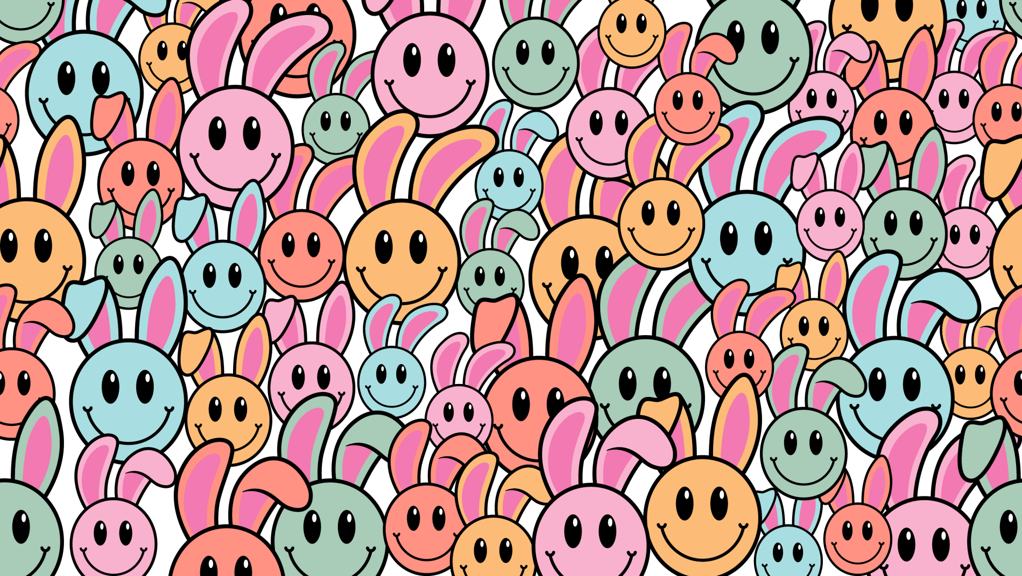 Bunny Smiley UV DTF Cup Wrap - My Vinyl Craft