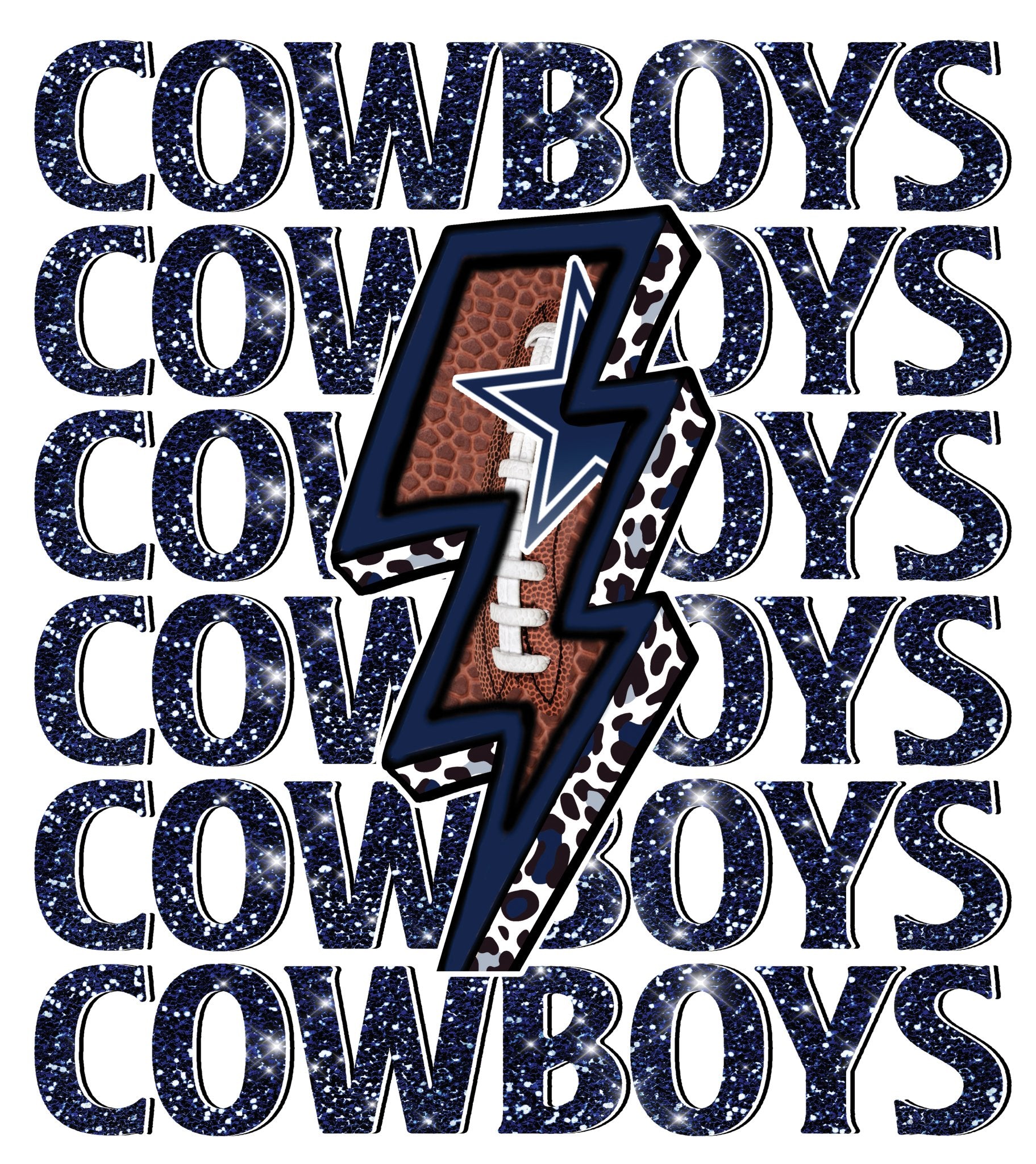 Cowboys Bolt DTF Transfer - My Vinyl Craft