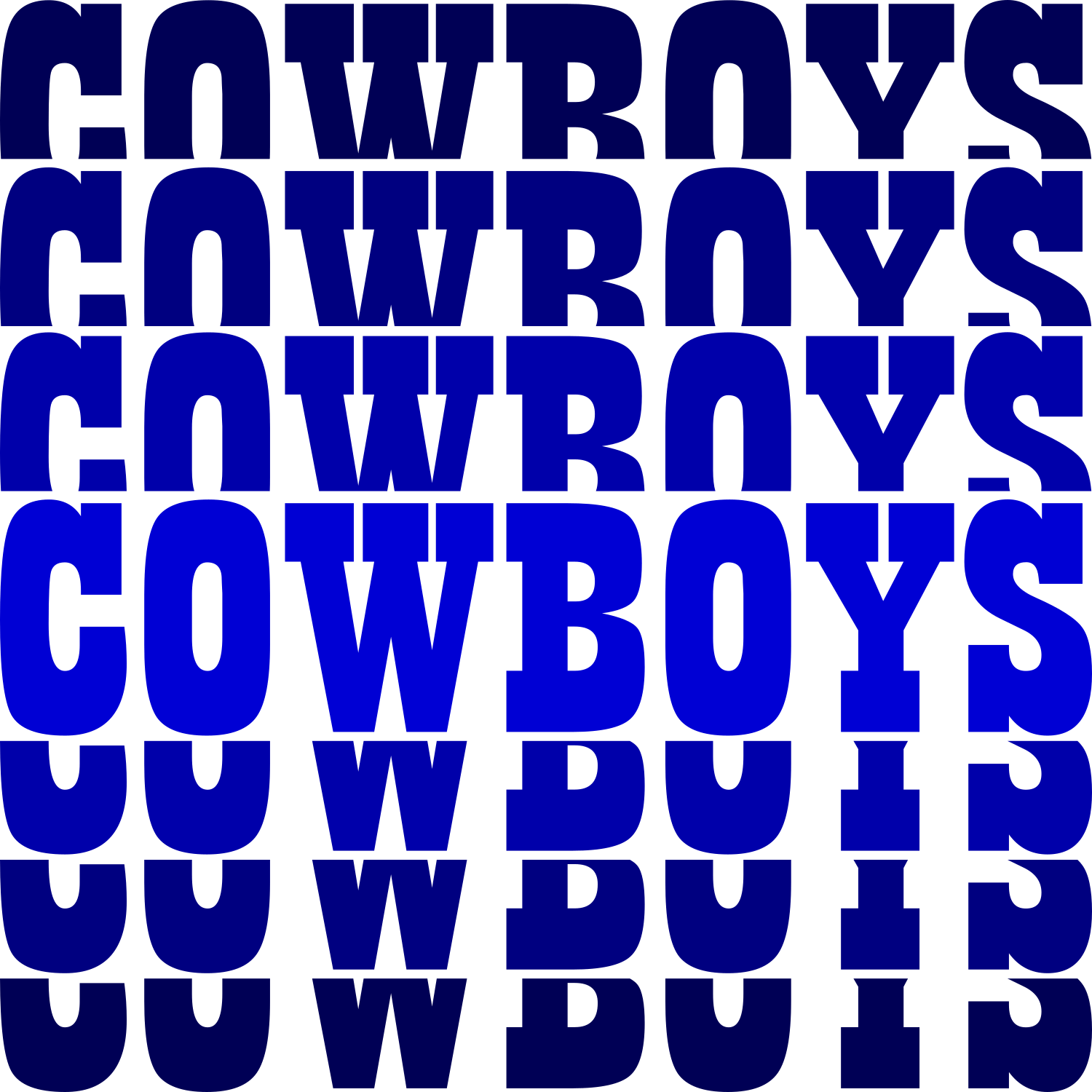 Cowboys Ombre DTF Transfer - My Vinyl Craft