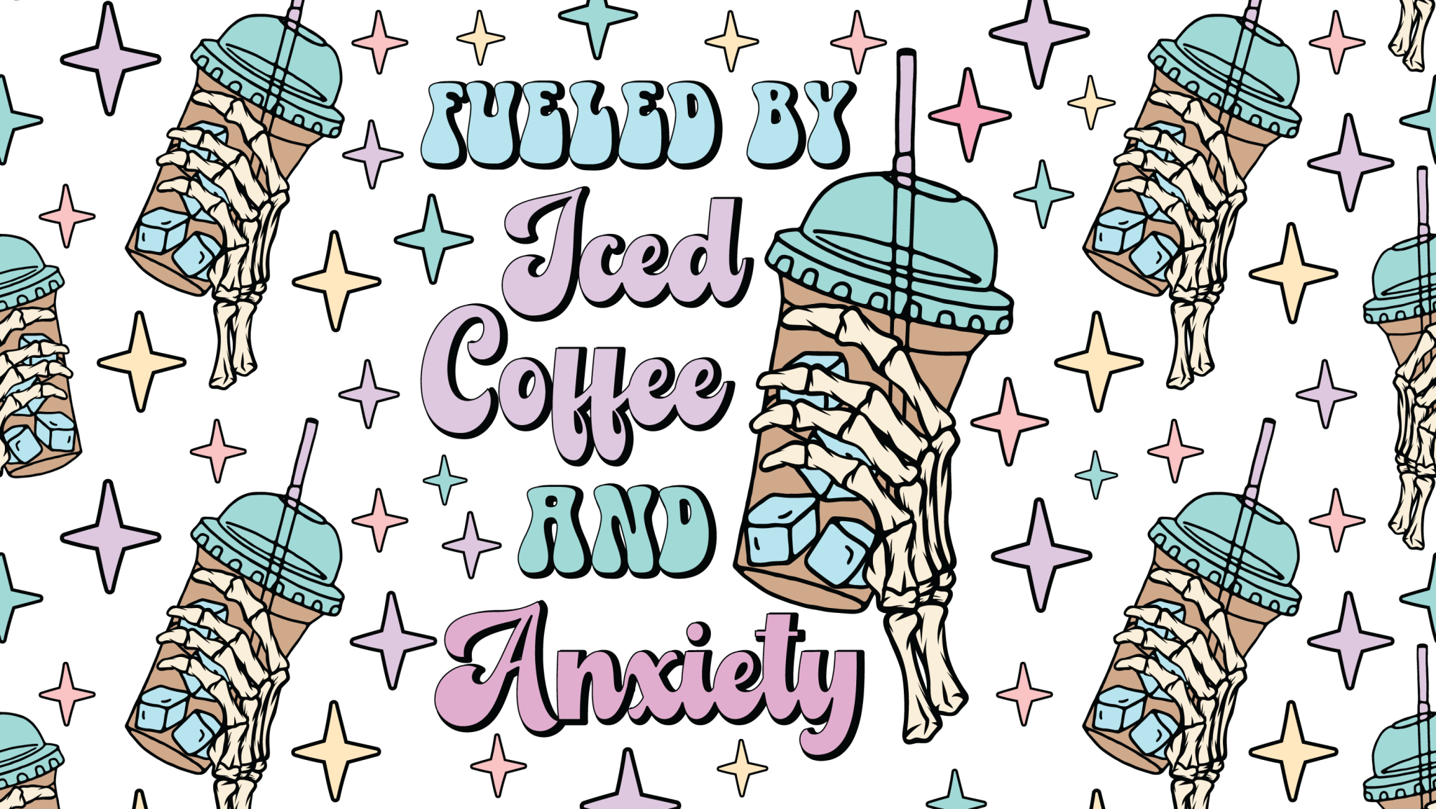 Fueled By Coffee UV DTF Cup Wrap - My Vinyl Craft