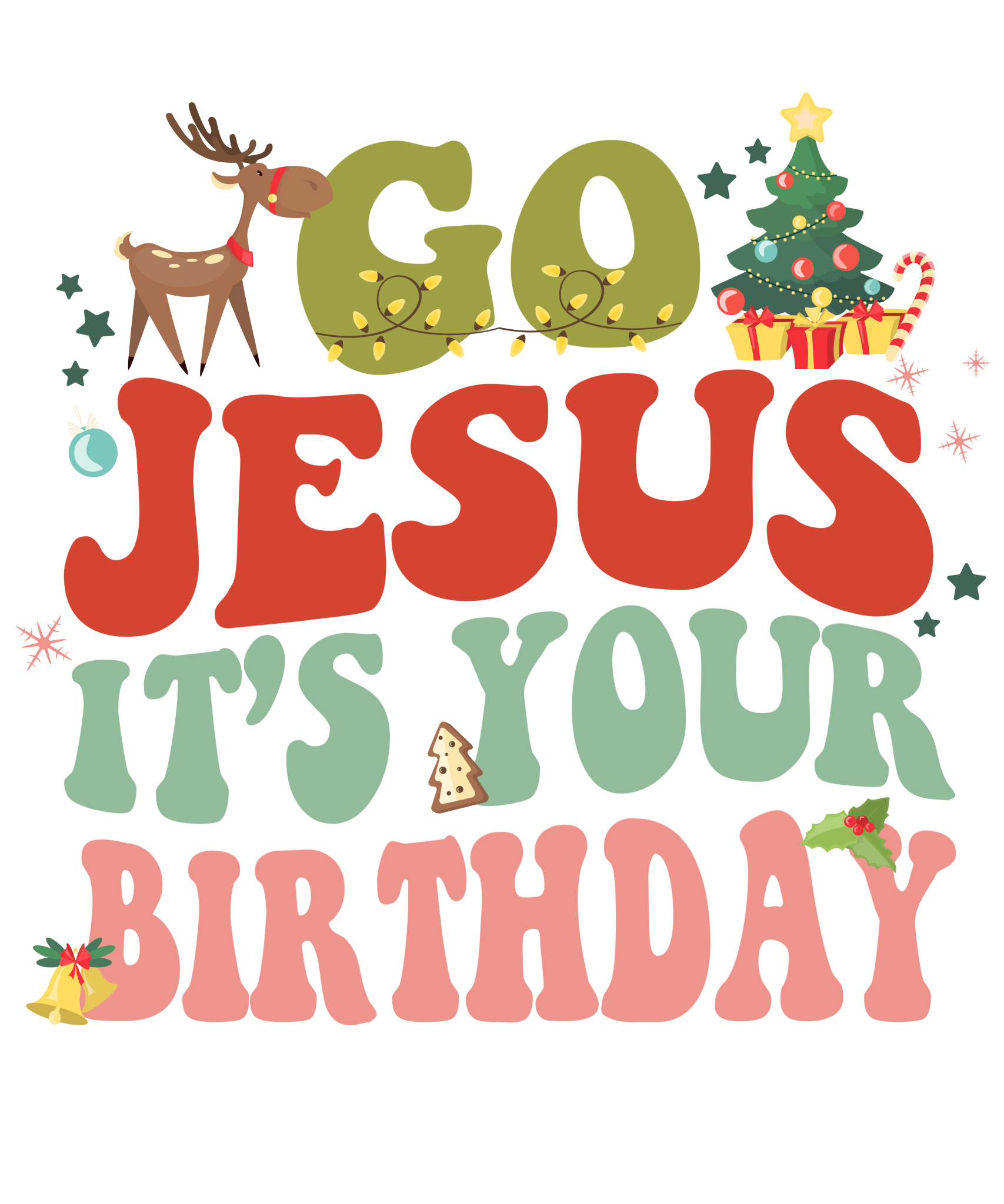 Go Jesus DTF Transfer - My Vinyl Craft