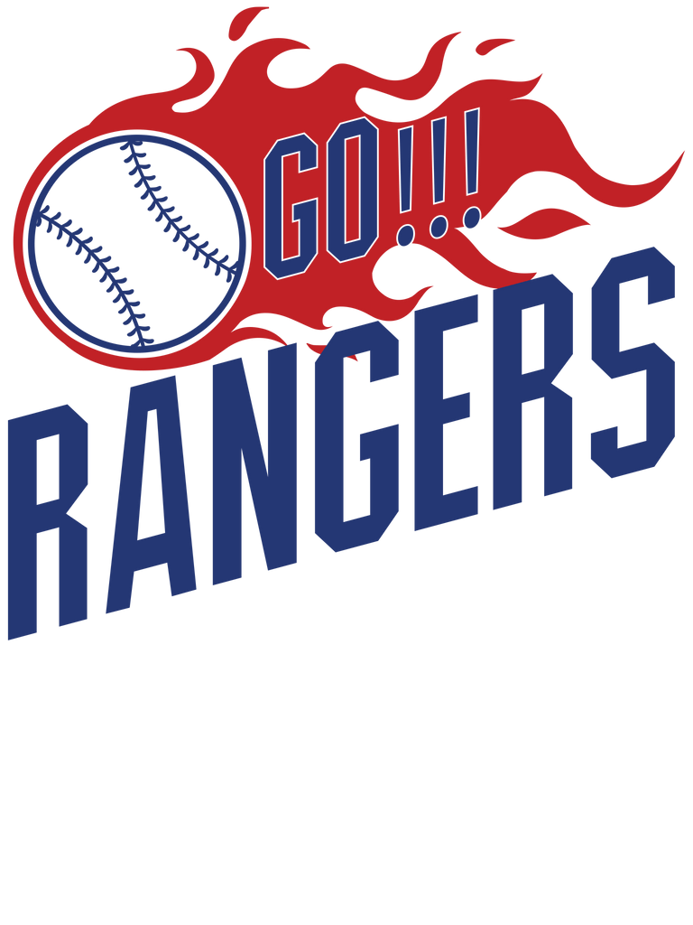 Go Rangers DTF Transfer - My Vinyl Craft