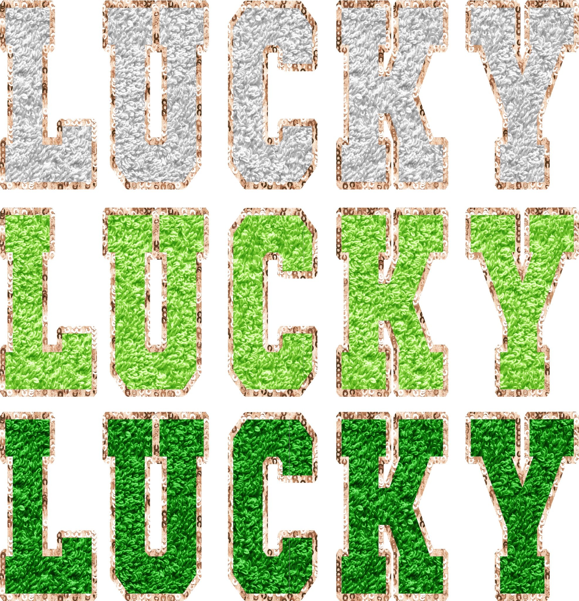 Lucky Chenille DTF Transfer - My Vinyl Craft