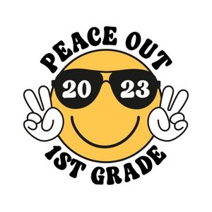 Peace Out Smiley K-5th DTF Transfer - My Vinyl Craft