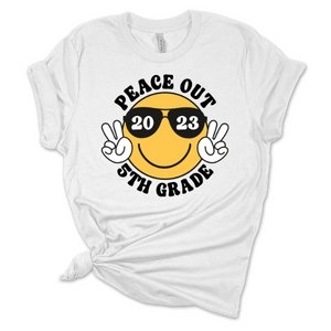 Peace Out Smiley K-5th DTF Transfer - My Vinyl Craft