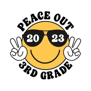 Peace Out Smiley K-5th DTF Transfer - My Vinyl Craft