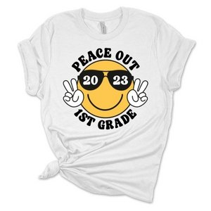 Peace Out Smiley K-5th DTF Transfer - My Vinyl Craft