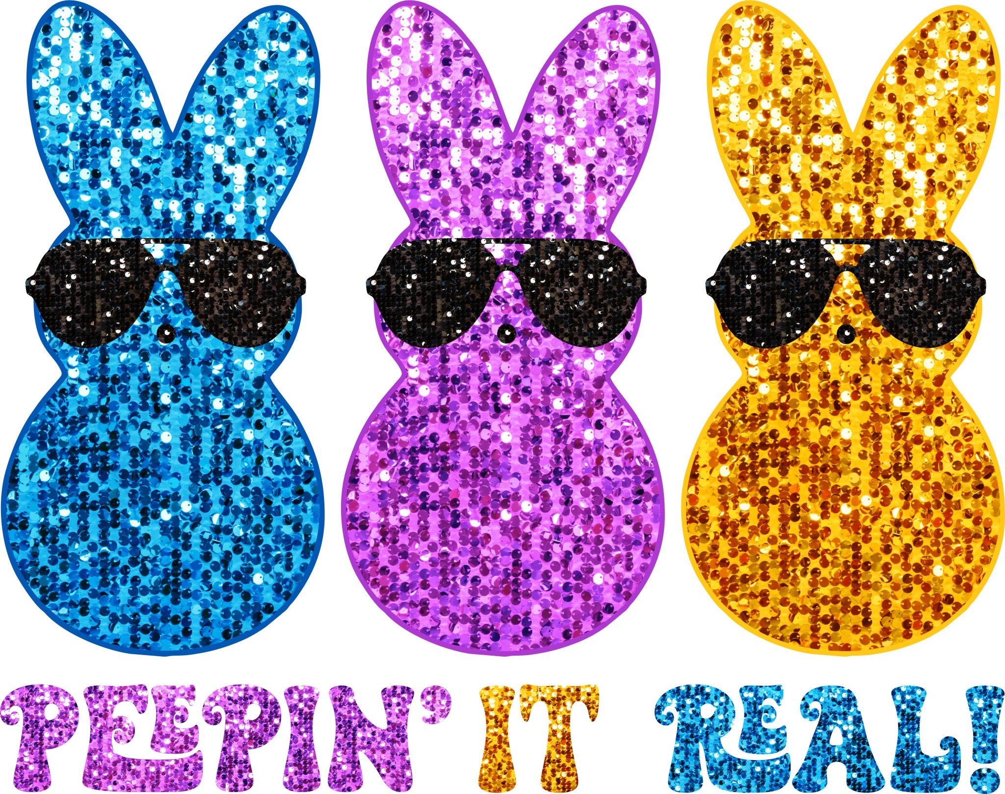 Peep'in it Real Glitter DTF Transfer - My Vinyl Craft