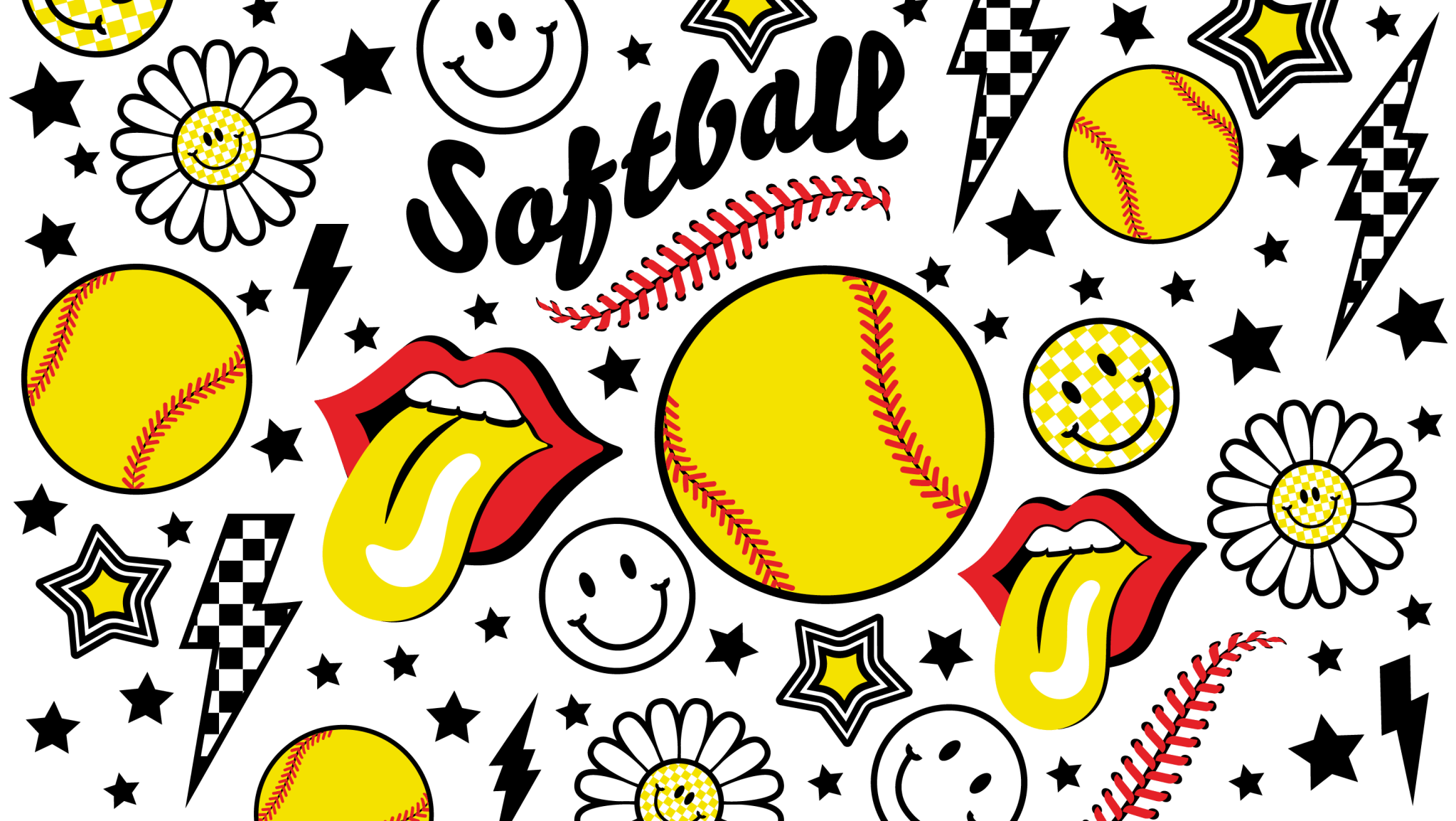 Softball UV DTF Cup Wrap - My Vinyl Craft