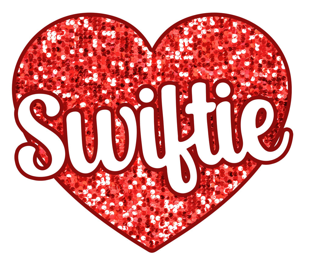 Swifty Heart Sequin DTF Transfer - My Vinyl Craft