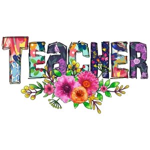 Teacher Bold Flower - My Vinyl Craft