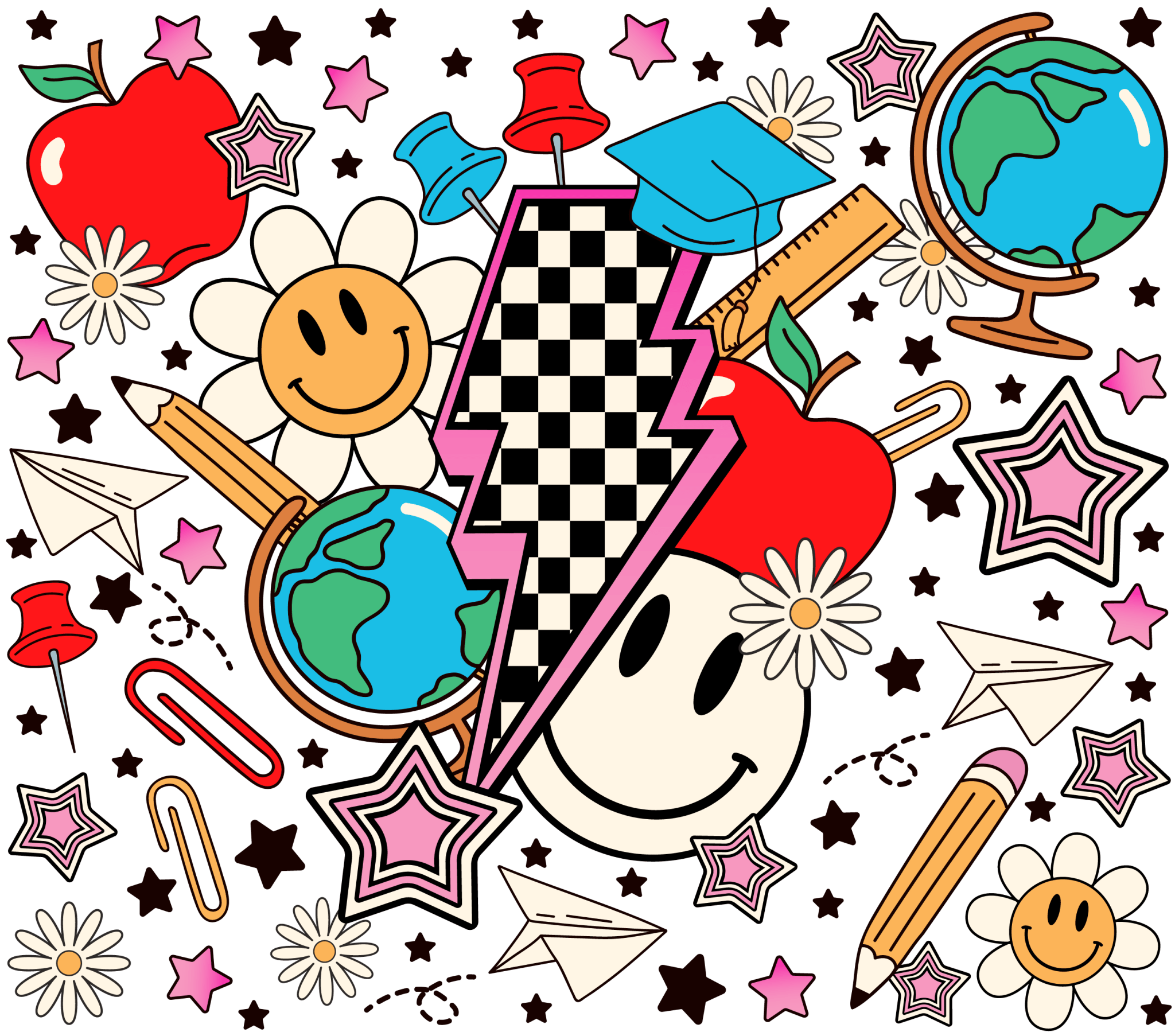 Teacher Bolt UV DTF Cup Wrap - My Vinyl Craft