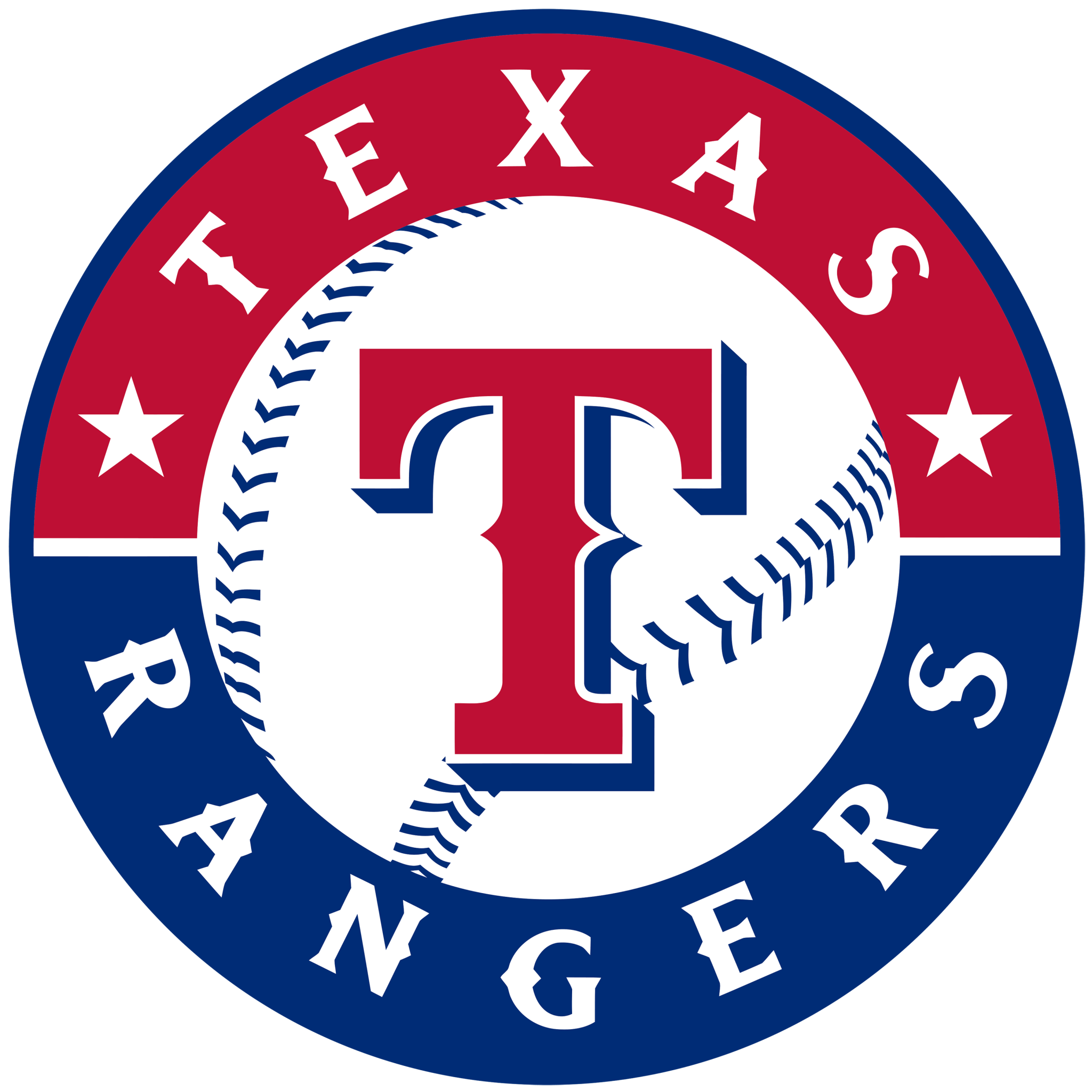 Texas Rangers Circle DTF Transfer - My Vinyl Craft