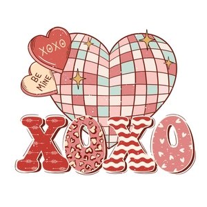 XOXO Disco DTF Transfer - My Vinyl Craft