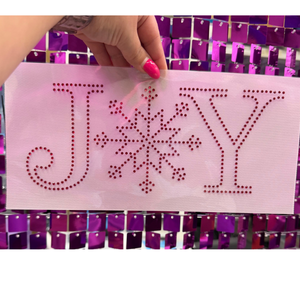Joy  Rhinestone Transfer