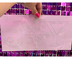 Joy  Rhinestone Transfer
