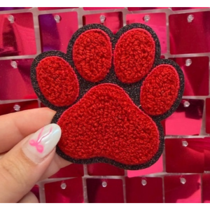 Large Paw Prints Iron On Patch