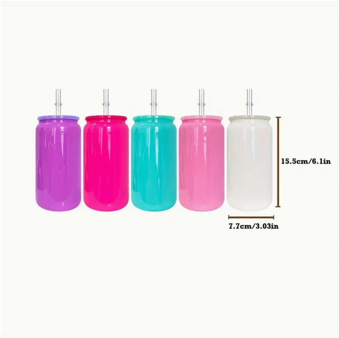 16oz Solid Colored Glass Libbey Cup - My Vinyl Craft