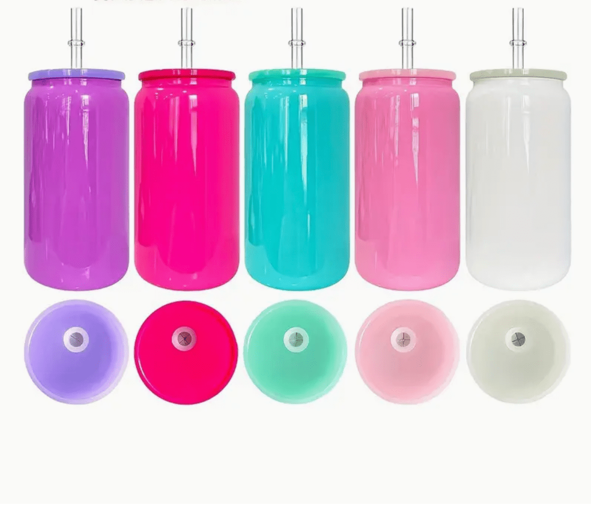 16oz Solid Colored Glass Libbey Cup - My Vinyl Craft