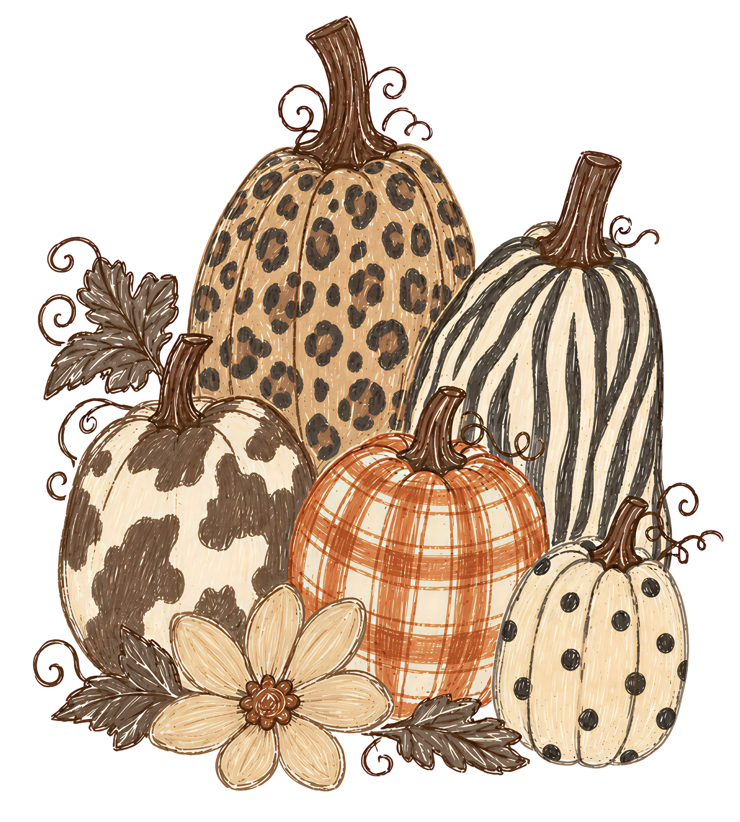 FL8 - Retro Pumpkin Patch DTF Transfer