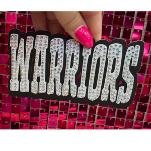 Warriors Oversize Hat Rhinestone Transfer