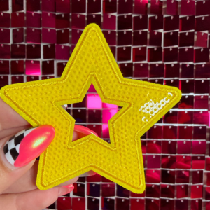 Hallow Star Iron on Patch Multicolor