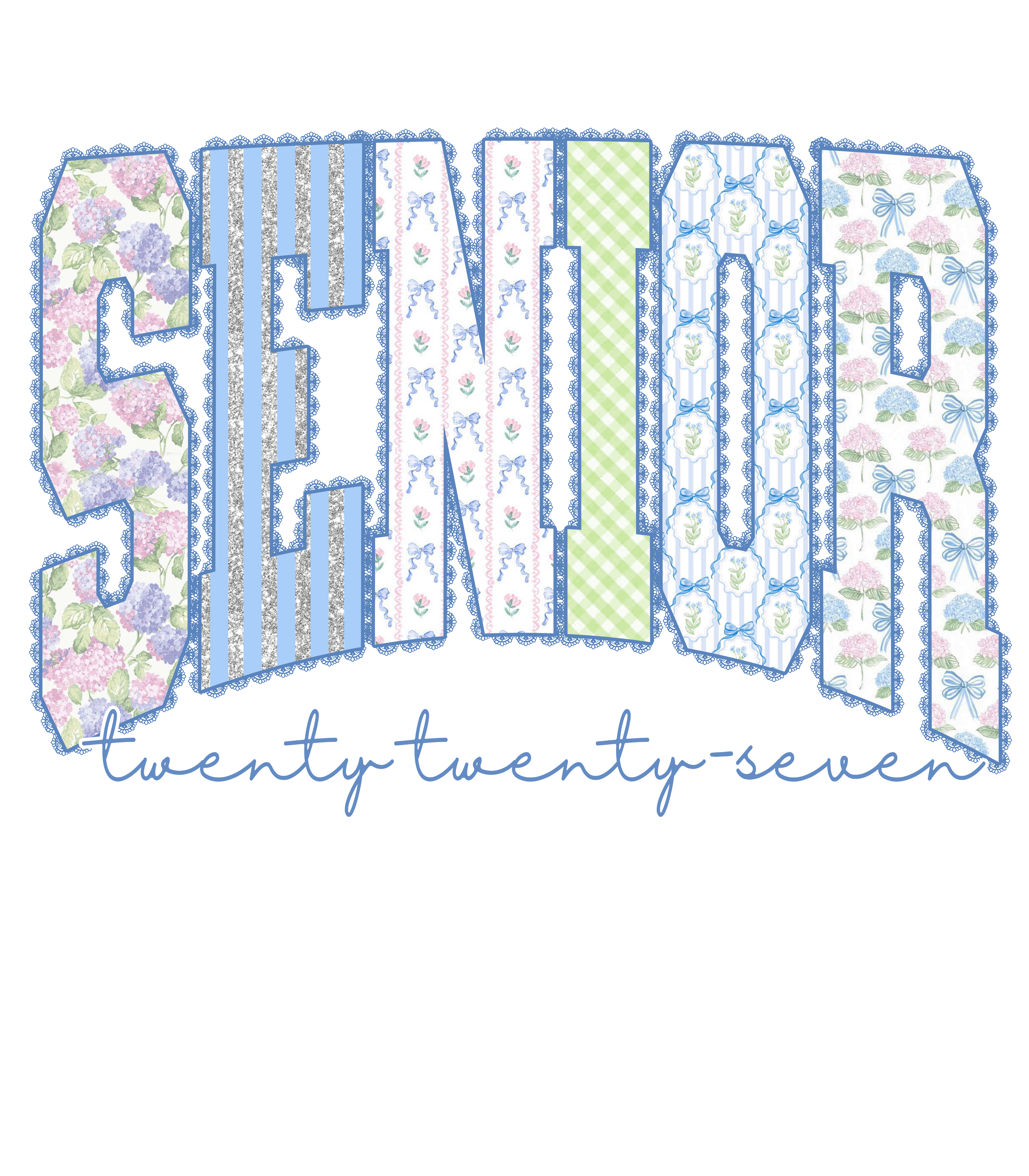 SN1 - Senior 27 Flowers DTF Transfer
