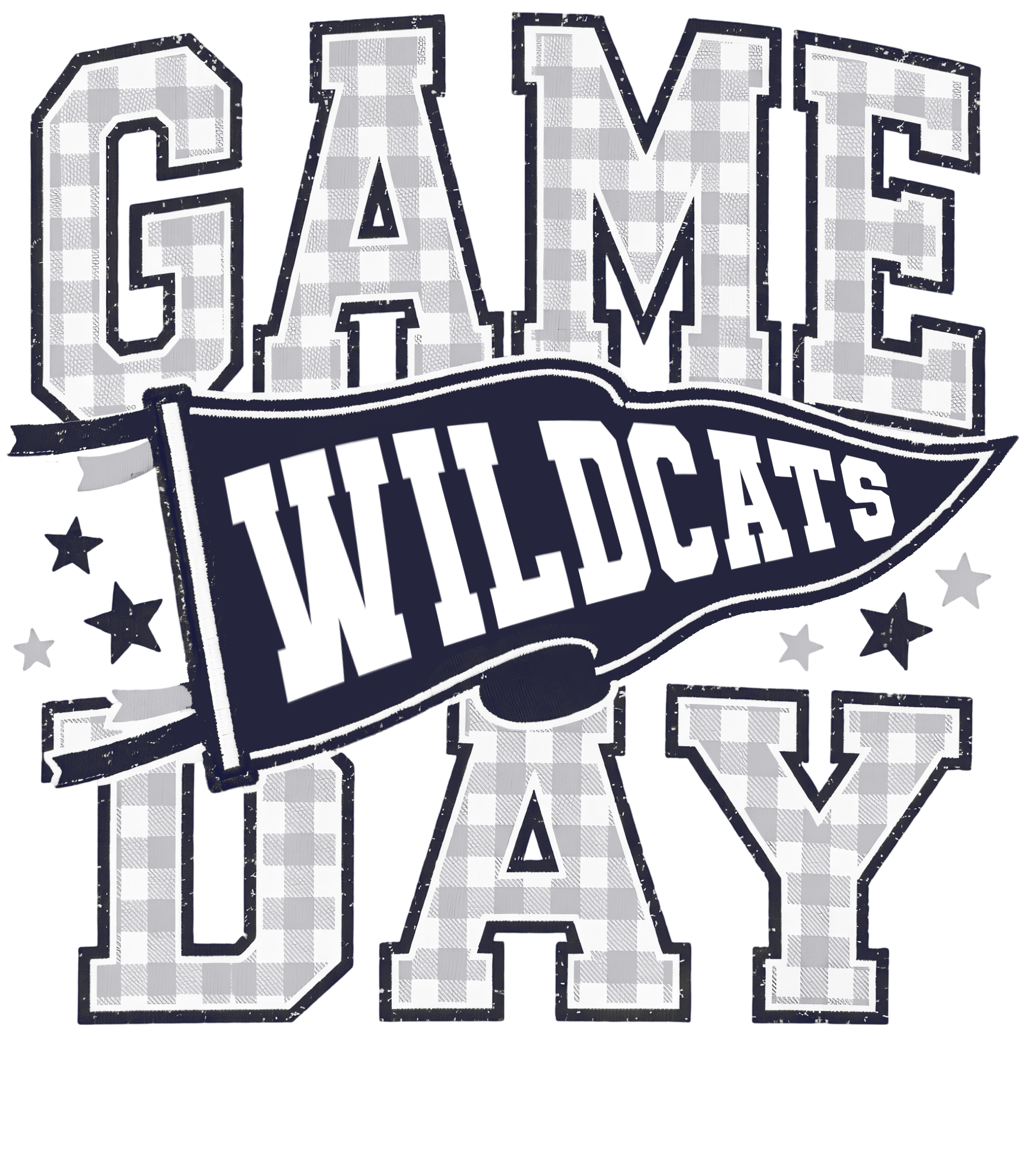 Wildcats Gingham DTF Transfer