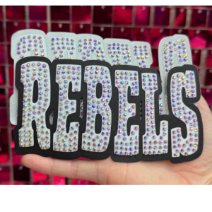 Rebels Oversize Hat Rhinestone Transfer