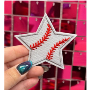 Baseball Star Iron On Patch