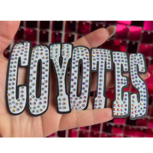 Coyotes Oversize Hat Rhinestone Transfer