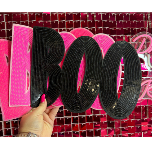 Boo Large Iron On Patch