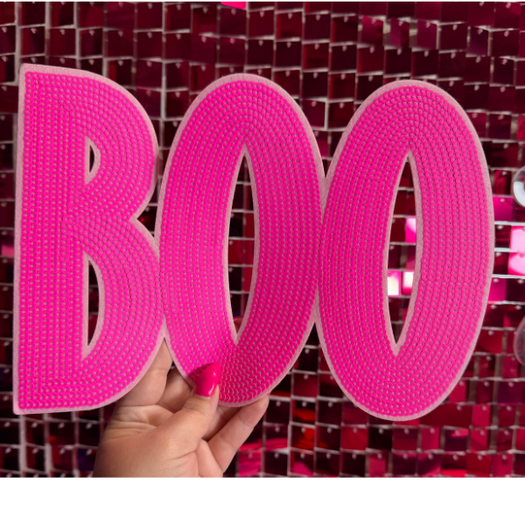Boo Large Iron On Patch