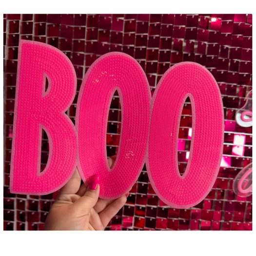 Boo Large Iron On Patch