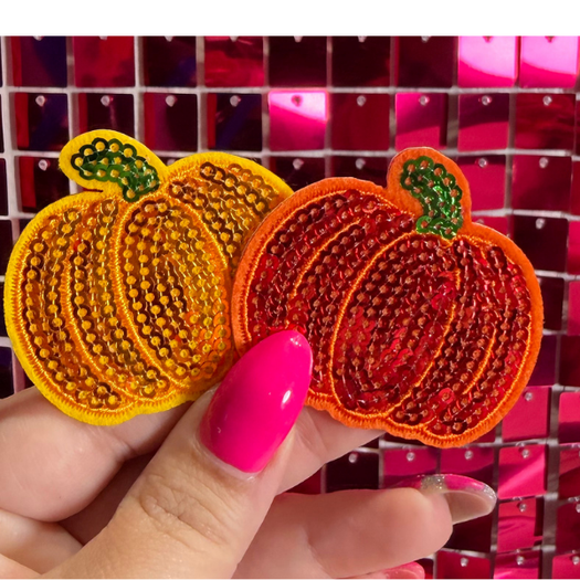 Mini Pumpkin Iron On Patch