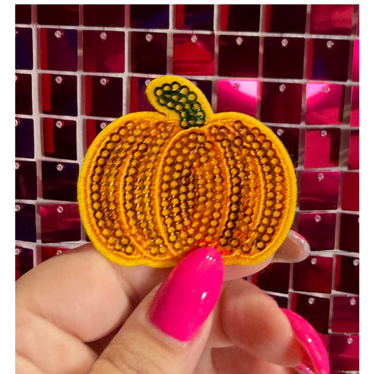 Mini Pumpkin Iron On Patch