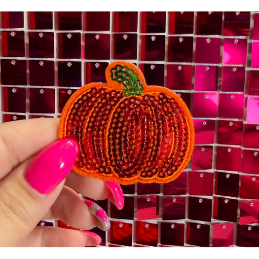 Mini Pumpkin Iron On Patch
