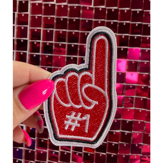 Foam Finger Colors Iron on Patch